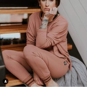 Oraki Eco joggers women's pink loungewear high waisted joggers size XS